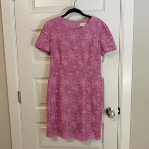 Rachel Parcell Cap Sleeve Floral Lace Soft Pink Dress